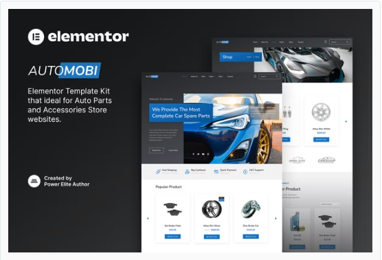 Product Image - Automobi – Auto Parts Store & Accessories Elementor Template Kit
