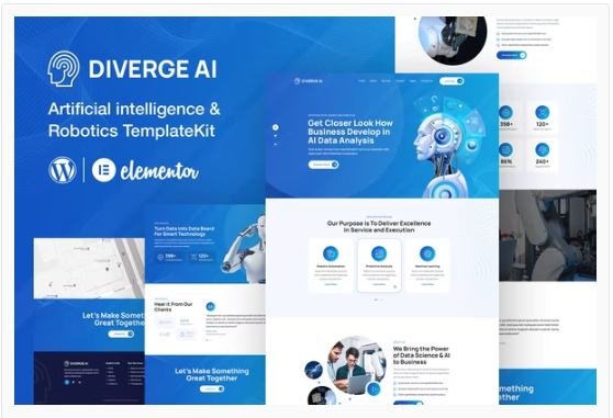 Product Image - Diverge AI | Robotics Elementor Template Kit Product Image - Diverge AI | Robotics Elementor Template Kit