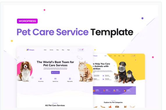 Product Image - Petopia – Pet Care Service Elementor Template Kit