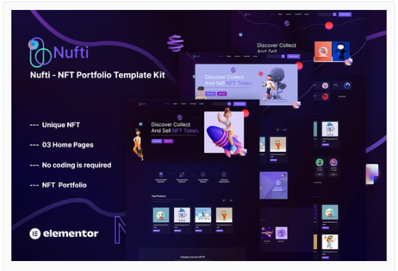 Nufti - NFT Collections Elementor Template Kit