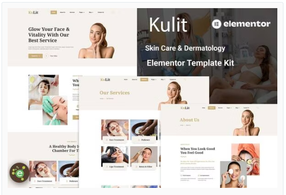 Product Image - Kulit – Skin Care & Dermatology Elementor Template kit