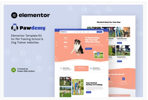 Pawdemy – Pet Training Academy Elementor Template Kit