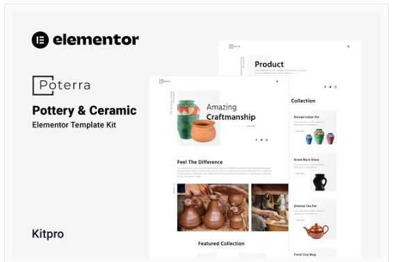 Poterra - Pottery & Ceramic Elementor Template Kit