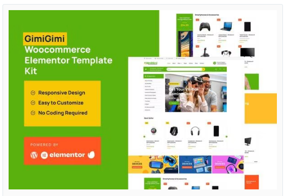 GimiGimi - Woocommmerce Elementor Template Kit