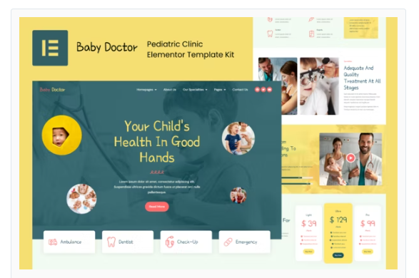 Product Image - Baby Doctor – Pediatric Clinic Elementor Template Kit
