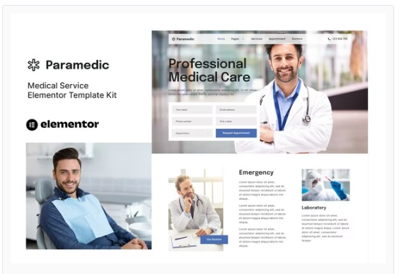Product Image - Paramedic – Medical Elementor Template Kit