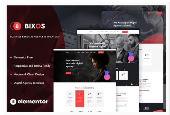 Product Image - Bixos – Business & Digital Agency Template Kit