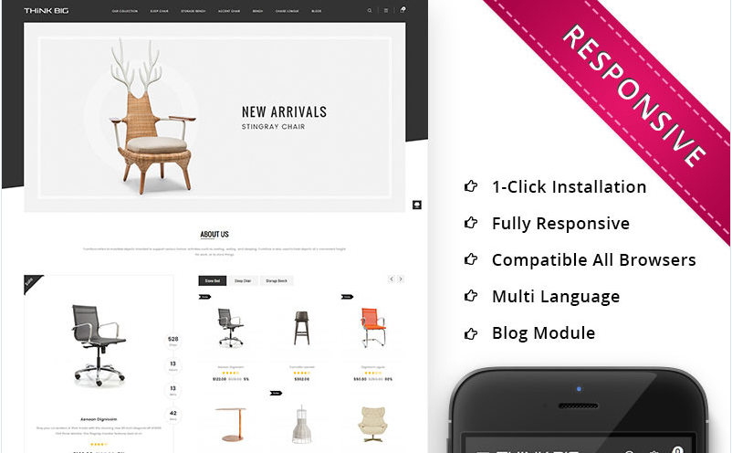 Thinkbig - The Super Furniture OpenCart Template