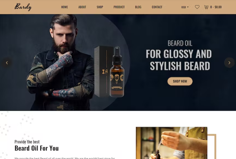 Bardy - Beard Oil Shopify Theme 1.0