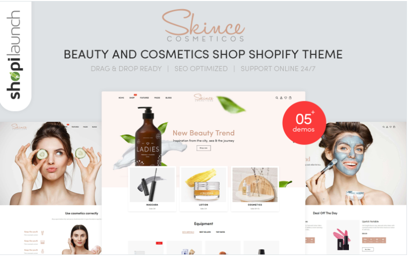 Skince - Beauty & Cosmetics Shop Responsive Shopify Theme