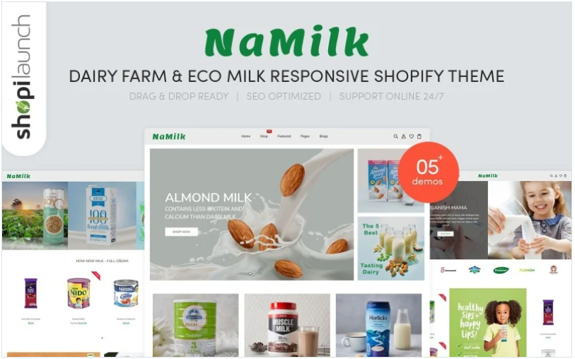 NaMilk - Dairy Farm And Eco Milk Responsive Shopify Theme