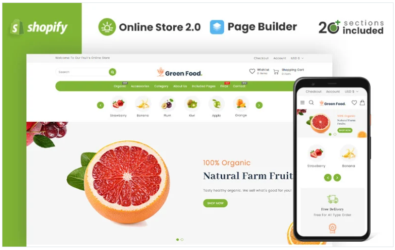 Greenfood Organic Store Shopify Theme