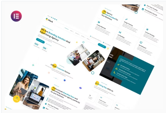 Product Image - Merk – Branding Solution & Advertising Agency Elementor Template Kit