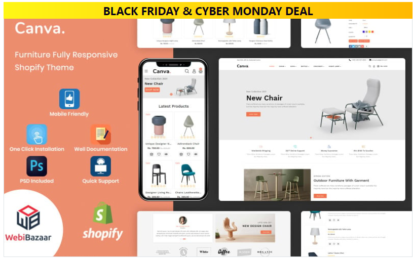 Canva - Modern Furniture Shopify Template