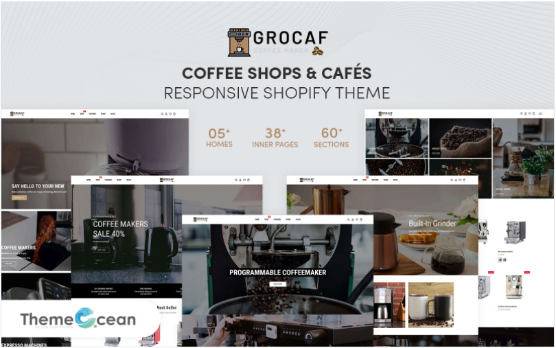 Grocaf - Coffee Shops and Cafés Responsive Shopify Theme
