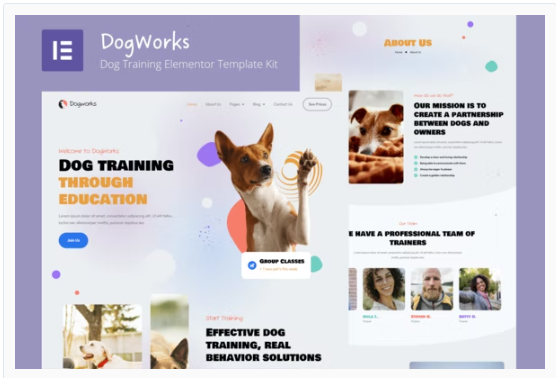 Product Image - DogWorks – Dog Training Elementor Template Kit Product Image - DogWorks – Dog Training Elementor Template Kit