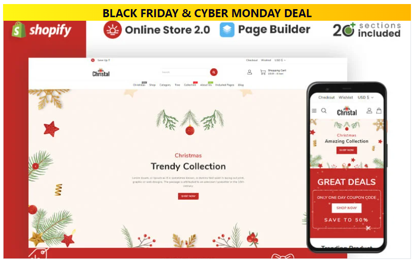 Christal Christmas Store Shopify Theme