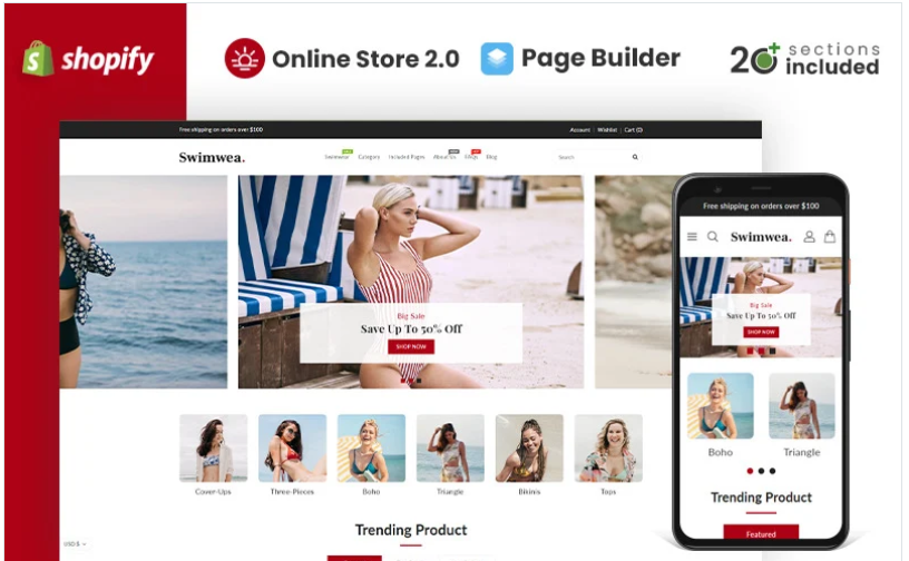 Swimwear Lingerie Store Shopify Theme