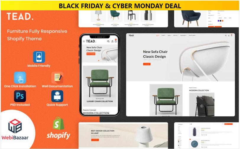 Tead - Minimal Modern Furniture Shopify Theme