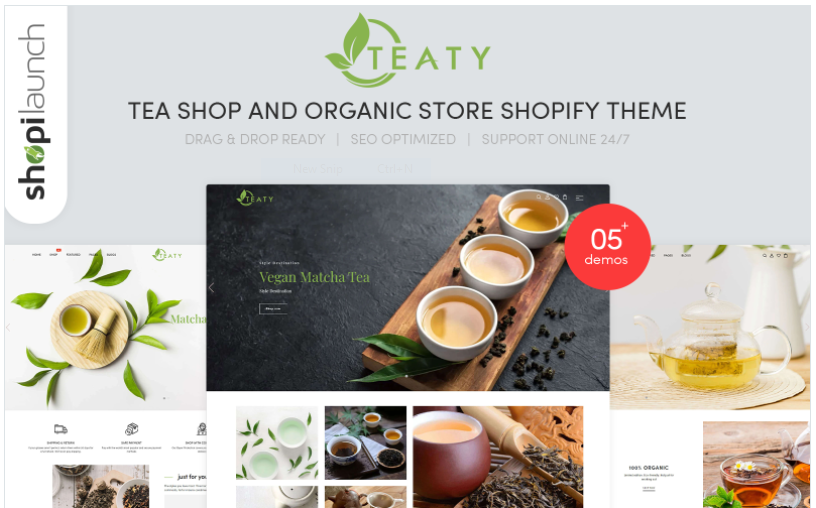 Teaty - Tea And Organic Store Responsive Shopify Theme