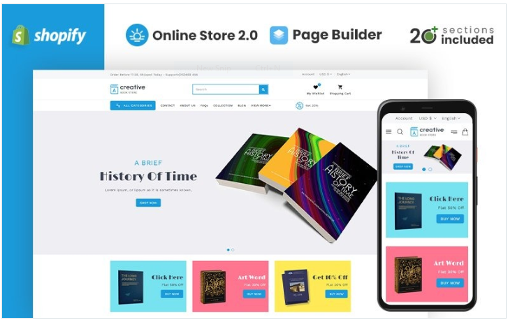 Creative Books Store Shopify Theme