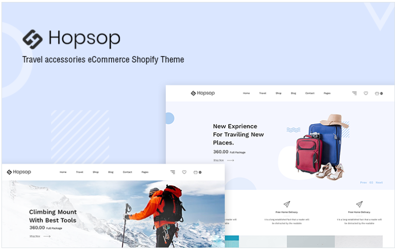 Hopsop - Travel Accessories Shopify Theme