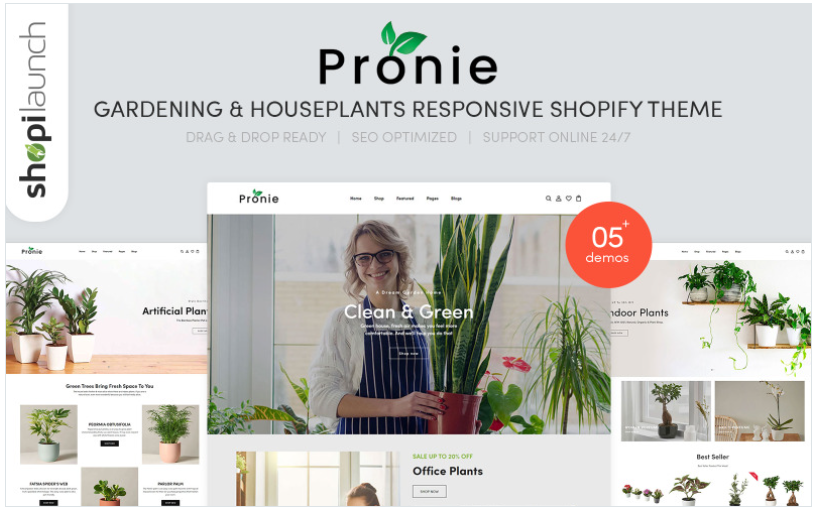 Pronie - Gardening & Houseplants Responsive Shopify Theme