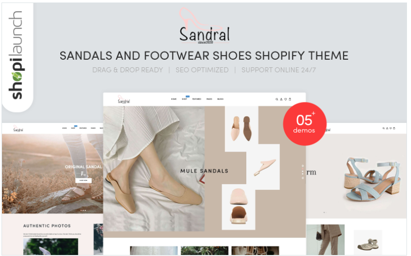 Sandral - Sandals And Footwear Shoes Shopify Theme