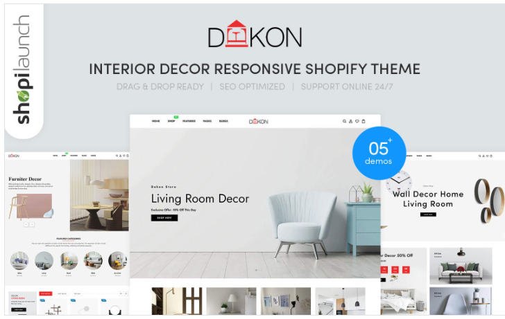 Dekon - Interior Decor Responsive Shopify Theme