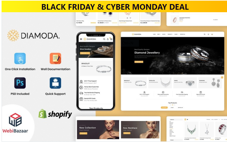DIAMODA - Jewellery Responsive Store Shopify Template