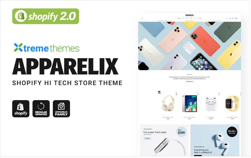Apparelix Shopify HI Tech Store Theme