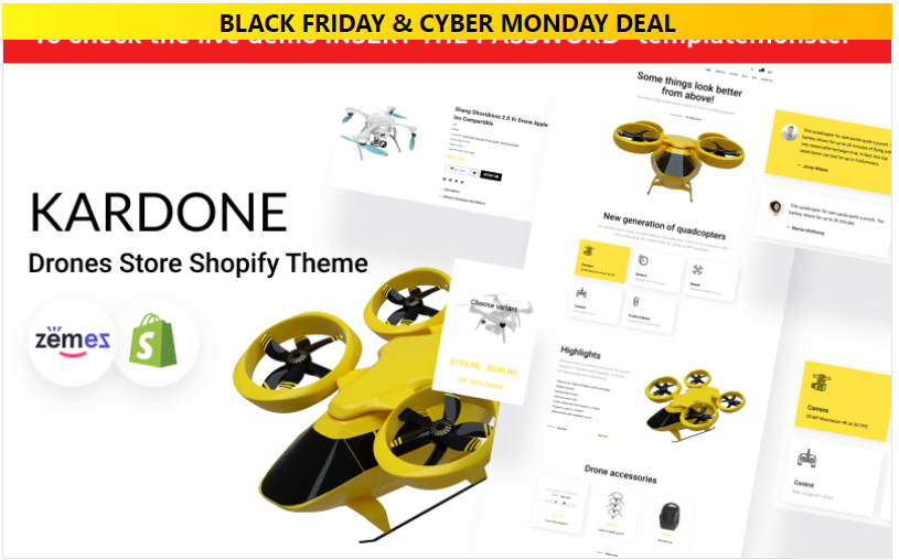 Kardone - Single Product Shop, Drones Shopify Theme