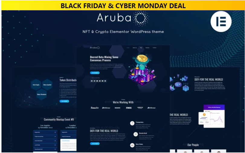 Product Image - Aruba – Crypto & ICO Elementor WordPress Theme