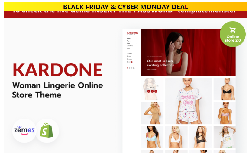 Kardone Woman Lingerie Online Store Theme