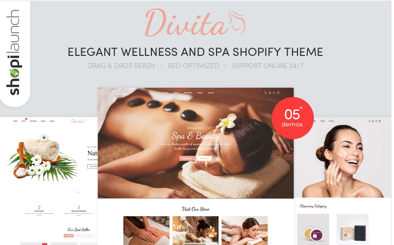 Divita - Elegant Wellness & Spa Shopify Theme