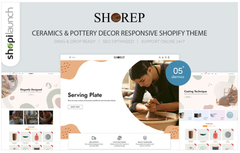 Shorep - Ceramics & Pottery Decor Responsive Shopify Theme