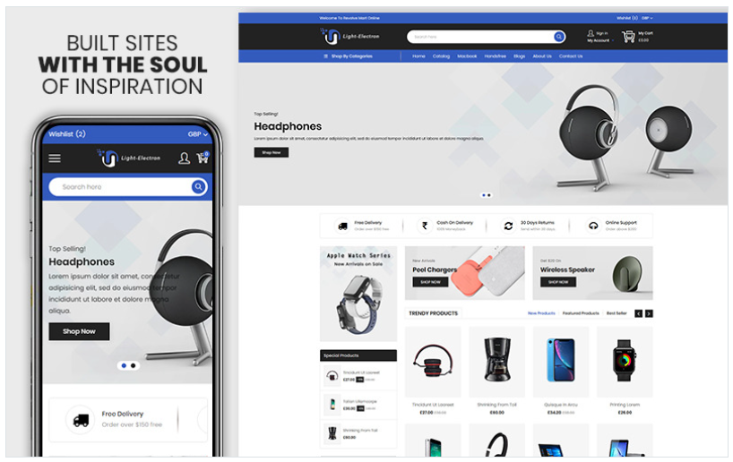 Light Electron - The Electronics & Mobile Premium Shopify Theme
