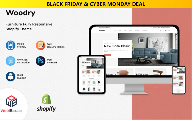 Woodry - Multipurpose Furniture & Interior Shopify Template