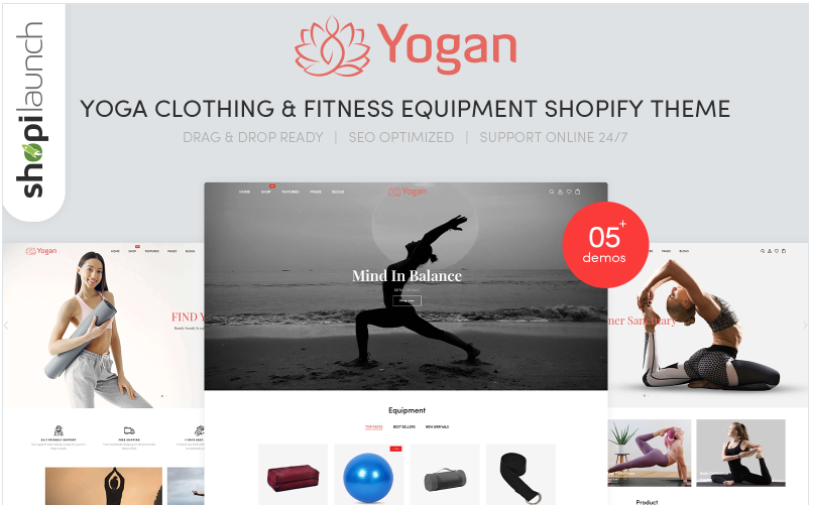 Yogan - Health Meditation And Yoga Shopify Theme