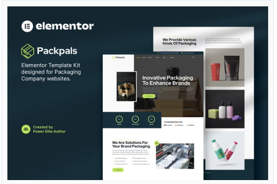 Product Image - Packpals – Packaging Company Elementor Template Kit