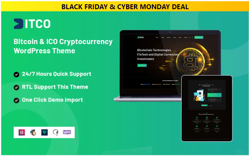 Bitco - Bitcoin And ICO Cryptocurrency Responsive WordPress Theme