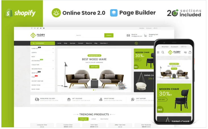Flory Furniture Store Shopify Theme