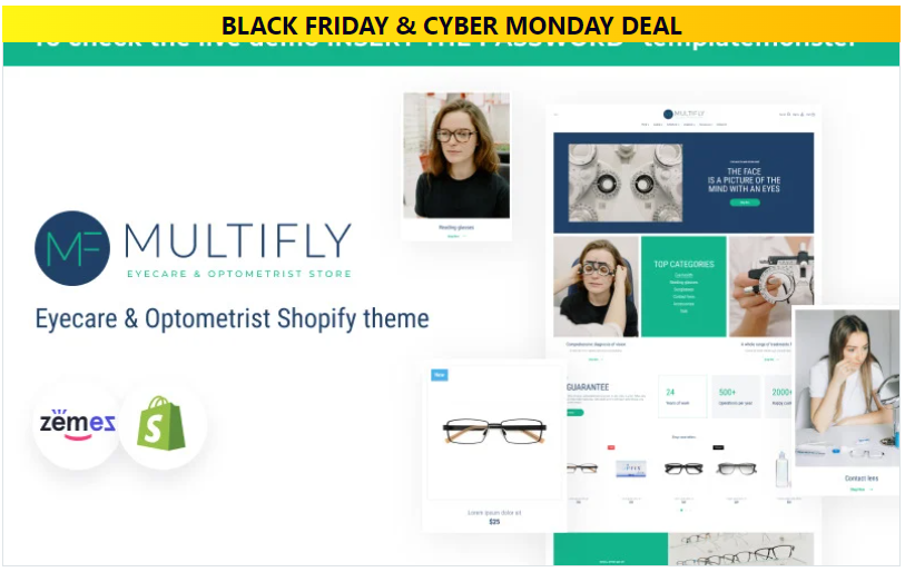 Multifly Eyecare & Optometrist Shopify theme