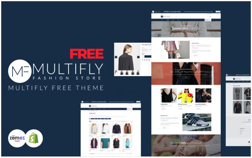 Multifly - Fashion Store Free Elegant Shopify Theme