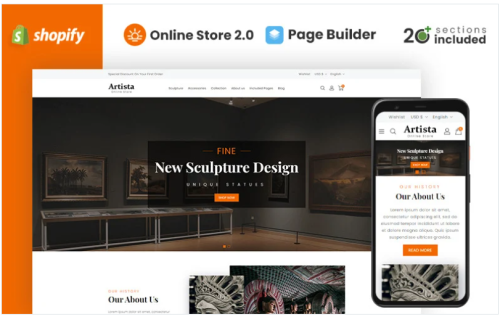 Artista - Art Gallery Store Shopify Theme