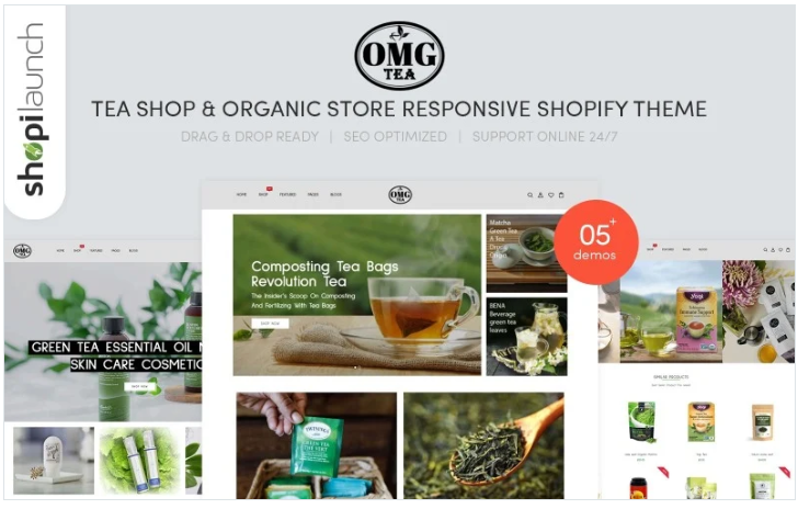 Omgtea - Tea Shop & Organic Store Responsive Shopify Theme