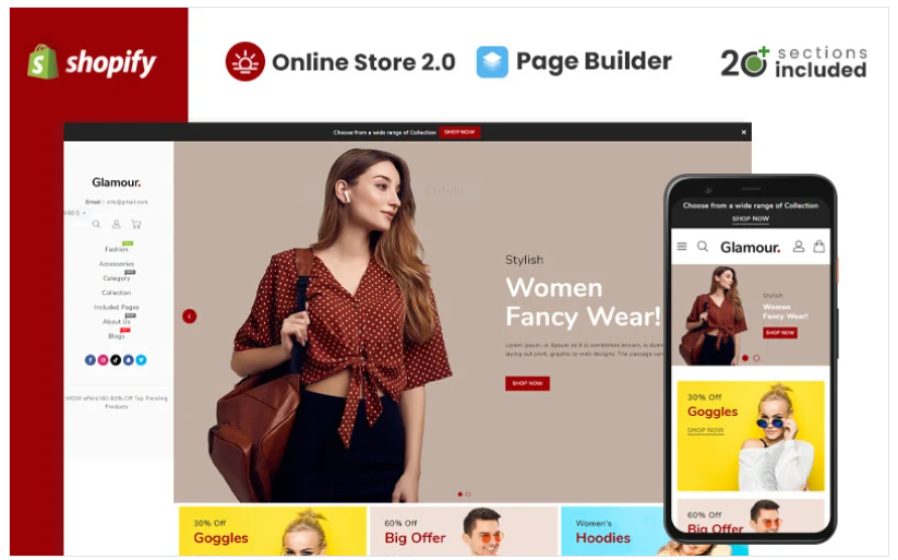 Glamour Fashion Store Shopify Theme