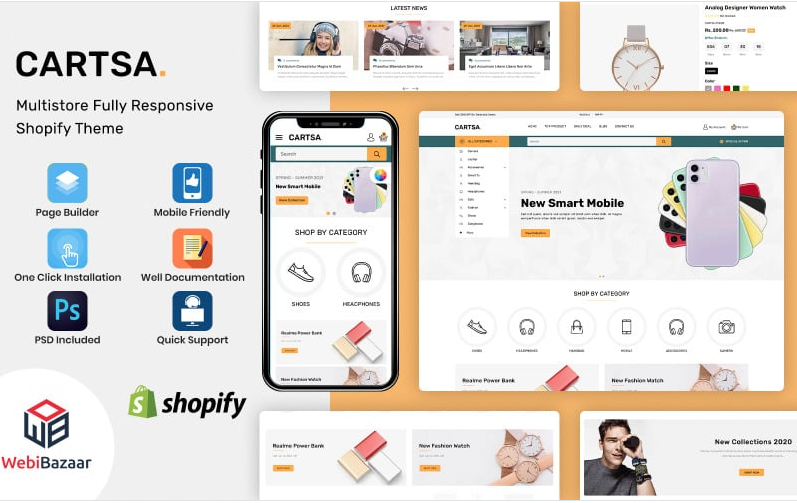 Cartsa - Minimal & Modern MultiStore Shopify Theme
