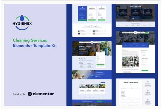 Product Image - Hygienex – Cleaning Services Elementor Template Kit