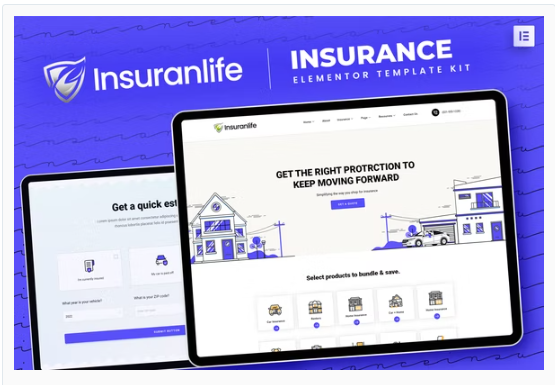 Insuranlife - Insurance Agency Elementor Template Kit